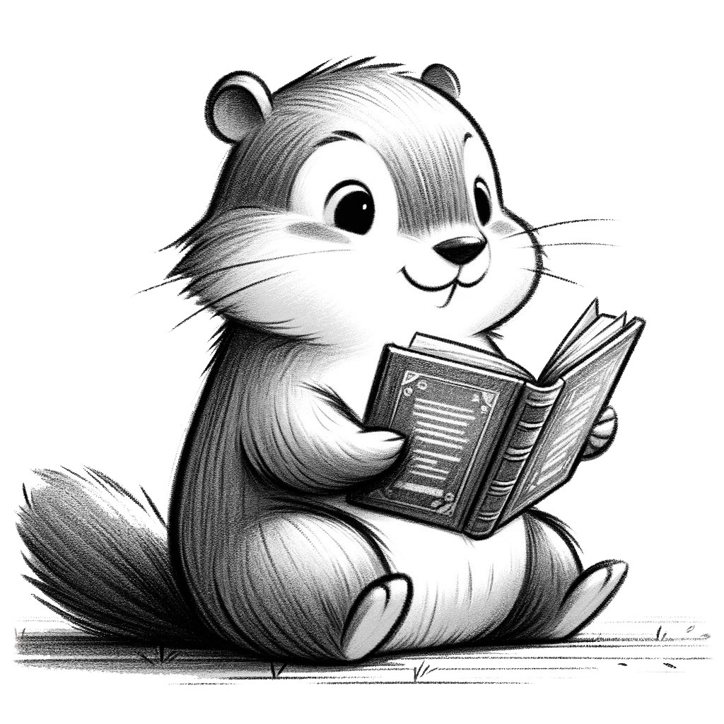 Gopher reading a book.